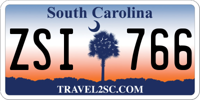 SC license plate ZSI766