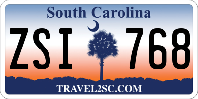 SC license plate ZSI768