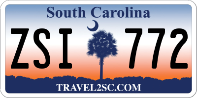 SC license plate ZSI772