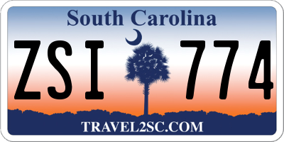 SC license plate ZSI774