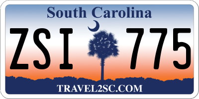 SC license plate ZSI775