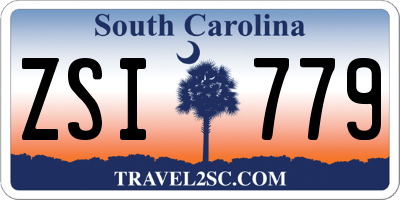 SC license plate ZSI779