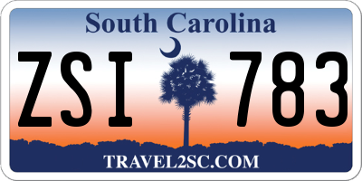 SC license plate ZSI783