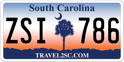 SC license plate ZSI786