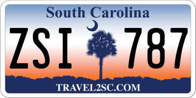 SC license plate ZSI787