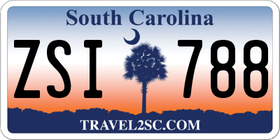 SC license plate ZSI788