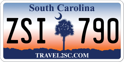 SC license plate ZSI790
