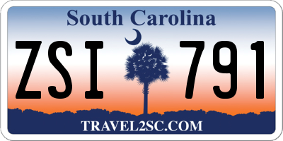 SC license plate ZSI791
