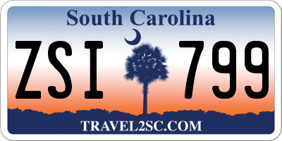 SC license plate ZSI799