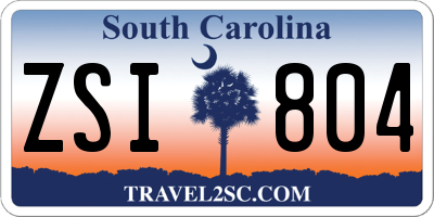SC license plate ZSI804