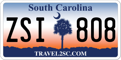 SC license plate ZSI808