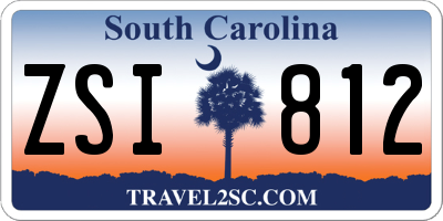 SC license plate ZSI812