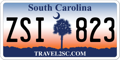 SC license plate ZSI823