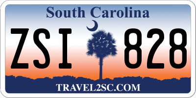 SC license plate ZSI828