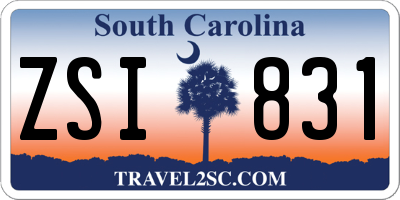 SC license plate ZSI831