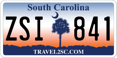 SC license plate ZSI841