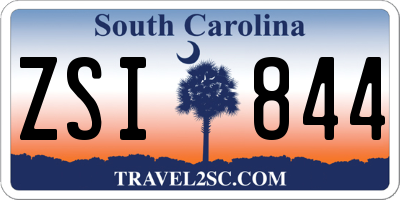 SC license plate ZSI844
