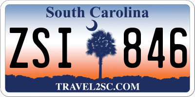 SC license plate ZSI846