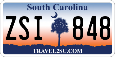 SC license plate ZSI848