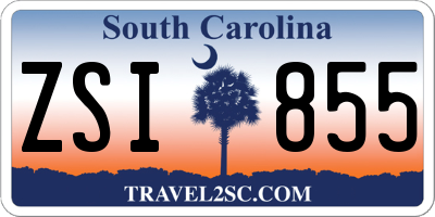 SC license plate ZSI855