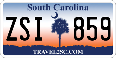 SC license plate ZSI859