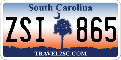 SC license plate ZSI865