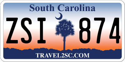 SC license plate ZSI874