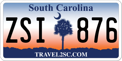 SC license plate ZSI876