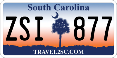 SC license plate ZSI877