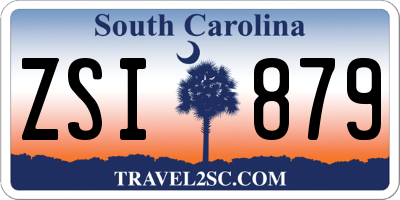 SC license plate ZSI879
