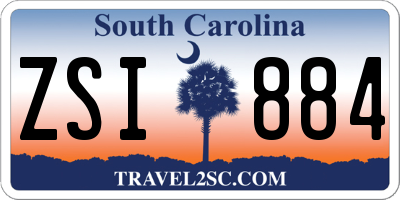 SC license plate ZSI884