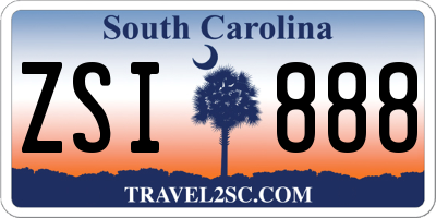 SC license plate ZSI888