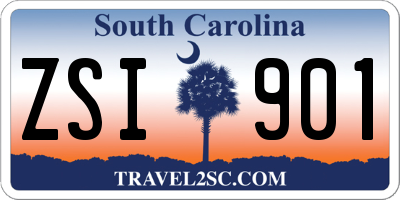 SC license plate ZSI901