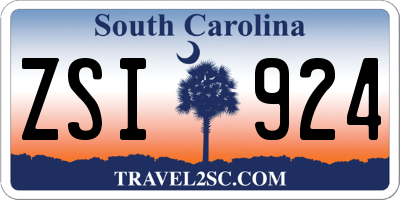 SC license plate ZSI924