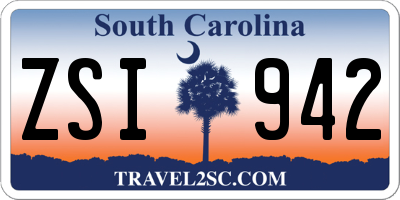 SC license plate ZSI942