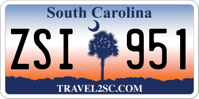SC license plate ZSI951