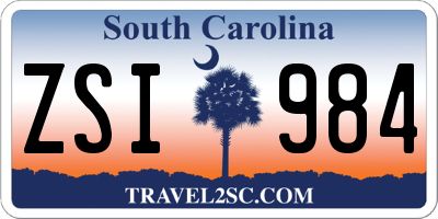 SC license plate ZSI984