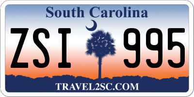 SC license plate ZSI995