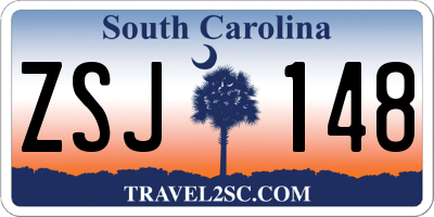 SC license plate ZSJ148