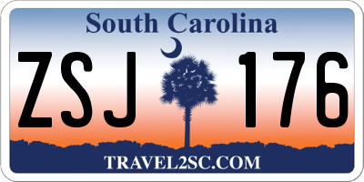 SC license plate ZSJ176