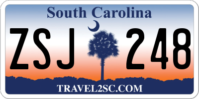 SC license plate ZSJ248