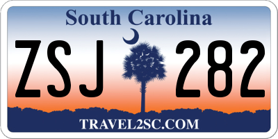 SC license plate ZSJ282