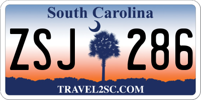 SC license plate ZSJ286