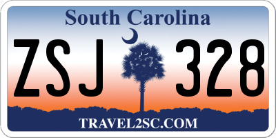 SC license plate ZSJ328
