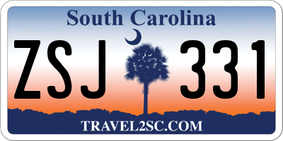 SC license plate ZSJ331