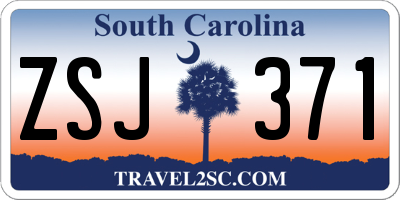 SC license plate ZSJ371