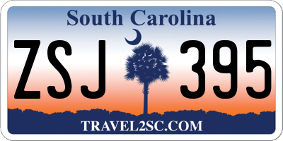 SC license plate ZSJ395