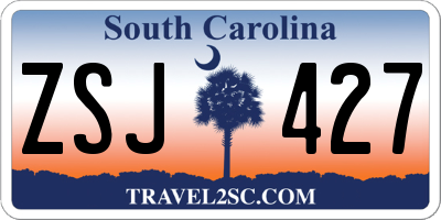 SC license plate ZSJ427