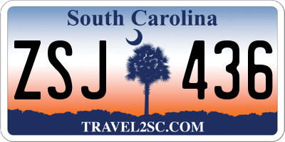 SC license plate ZSJ436