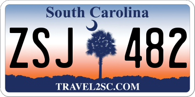 SC license plate ZSJ482